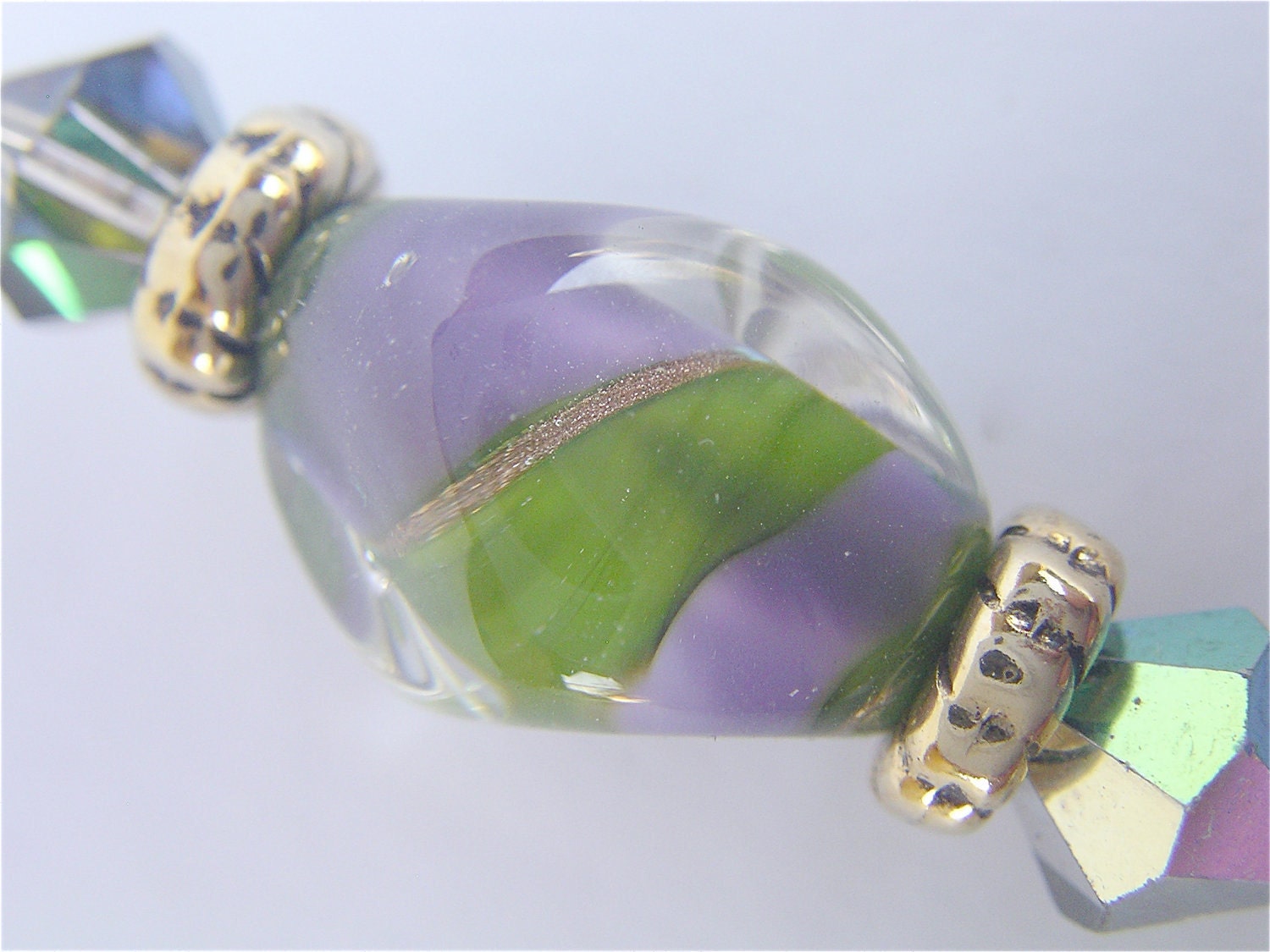Vintage Lavender Hat Pin Purple Lampwork Hat Pink Gold Swirl Pin Green Crystal Hat Pin Violet Crystal Glass Hat Pin Apple Green Gold Spiral