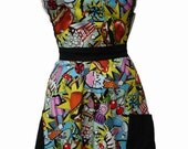Retro Apron 50s inspired Apron 1950s Apron FREE SHIPPING