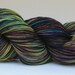 20% off Superwash Merino Sock- 100 grams Color Lime Green- Purple- Blue- Brown Hand Dyed Yarn