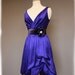Purple Bridesmaid Dress with Low Back in Silk Charmeuse and Velvet, Custom Made in your size and color