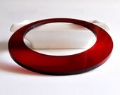 FREE SHIPPING - Plexiglass Jewellery - Fancy Plexi Bracelet (Dark Red / Circle) - gifts under 25 - mARTket