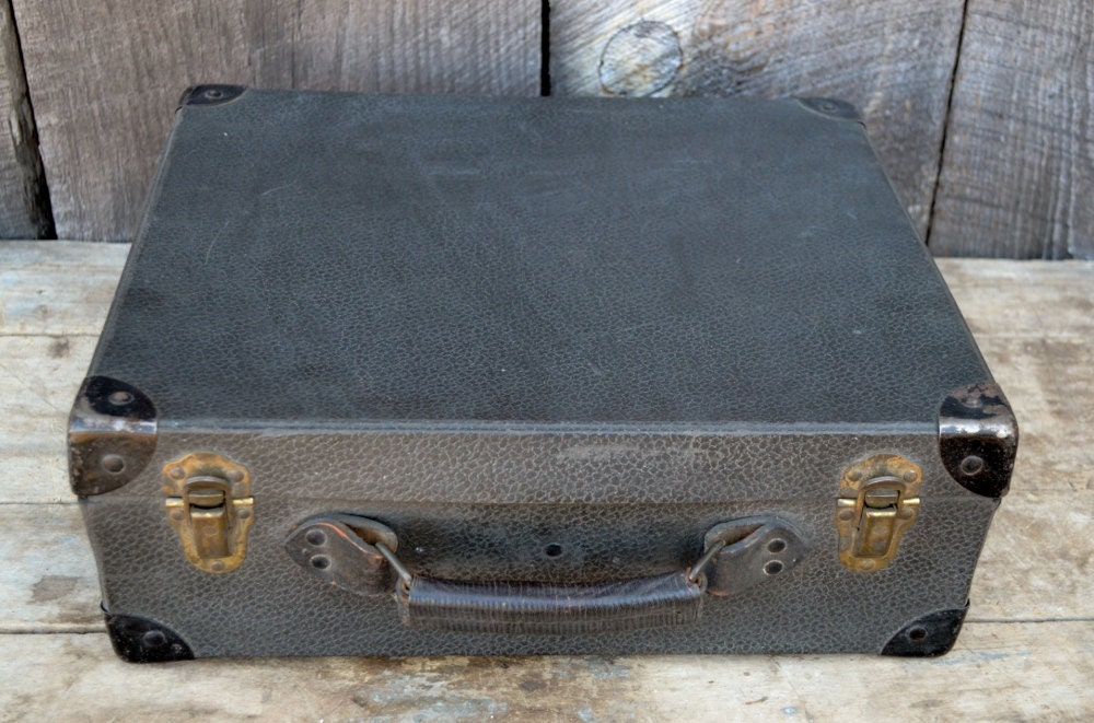 Black Case Vintage Fibre Case & Novelty Corp Travel Storage Paperboard