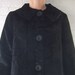40s 50s Faux Persian Lamb Cropped Jacket Vintage Black Fake Fur Coat Peter Pan Collar Mod Bolero Vegan Fur Hollywood Glamour Retro Chic