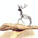 Wire Elk Sculpture on Driftwood