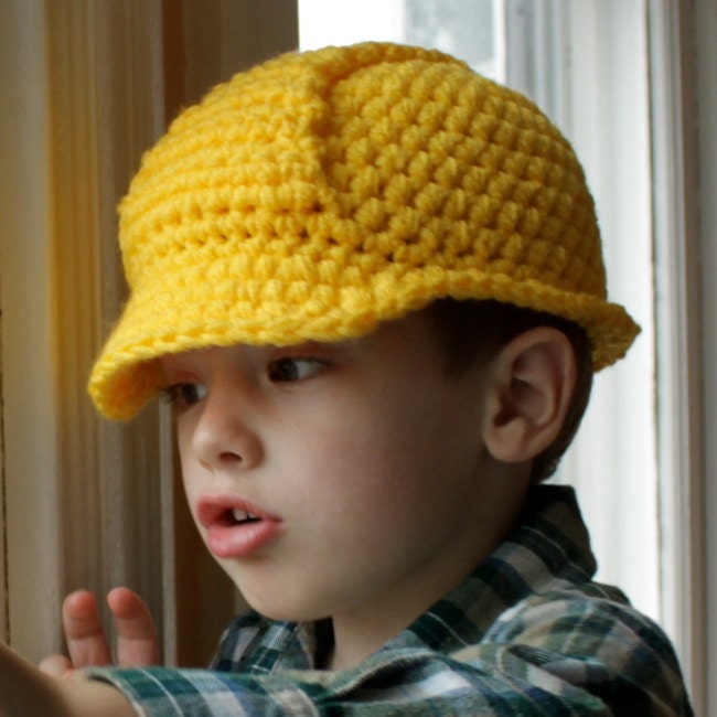 Hard Hat Helmet - Crochet Pattern - Permission to sell finished items
