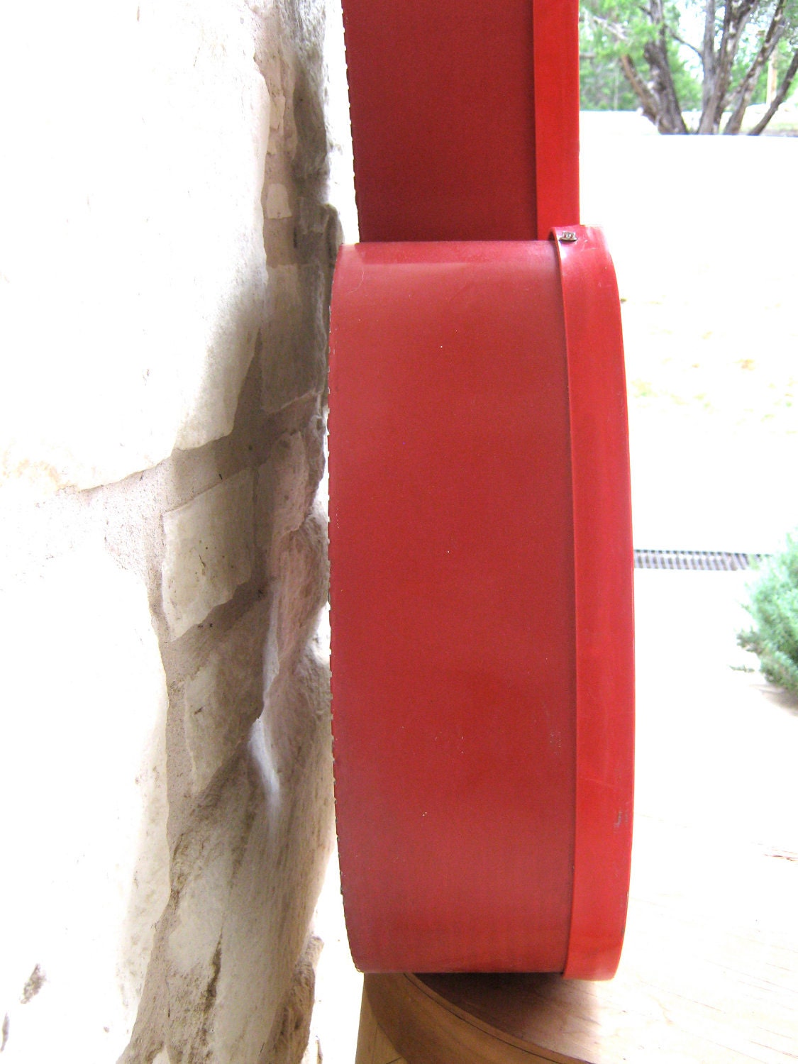 Reserved for David Red Vintage Industrial Lowercase Letter 'd'