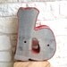 Reserved for David Red Vintage Industrial Lowercase Letter 'd'