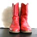 Vintage Ladies Cherry Red Justin Boots Size 9.5