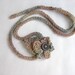 Knit Flower Headband, Choker Necklace, Pastel Floral