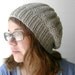 Slouch Knit Hat, City Fall Fashion, Creamy Oat Cap