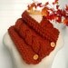 Spice Orange Chunky Knitted Scarf, Button Cowl,  Fashion Scarf