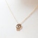 Lovely Little Skull Necklace Gold Tone