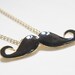 Black Mustache Necklace