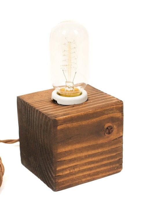 The Minimalist Edison Bare Bulb Table Accent Lamp ( Dark Brown )