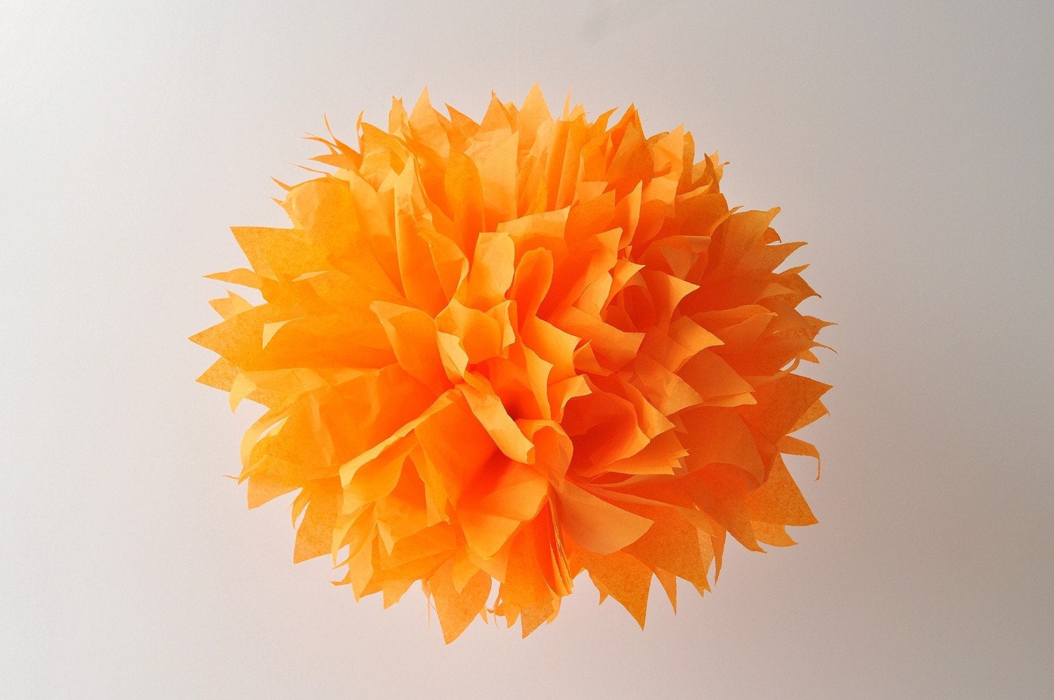 1 Large Tissue Pom Pom - Tangerine