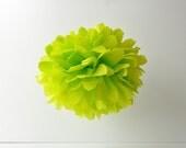 1 Large Tissue Paper Pom Pom - Citrus Green