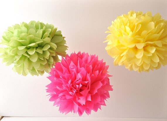 3 Piece Tissue Paper Pom Pom Kit - Springtime Il_570xn