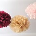 Paper Pom Poms - Set of 3 - Romantic
