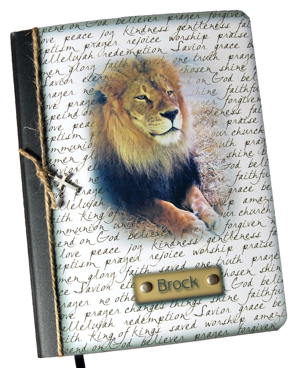 Lion Altered Composition Notebook Journal