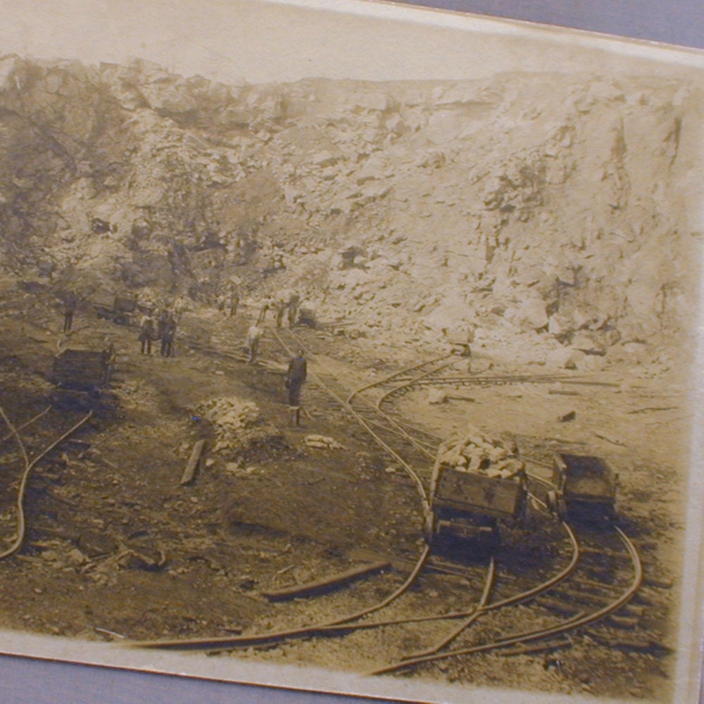 Antique Open Pit Mining Photo