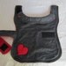 Reversible Grey Flannel Houndstooth & Red Fleece Large Dog Coat  - Free Shipping in the USA