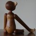 Kay Bojesen Style Monkey Danish Modern Mid Century Vintage Wooden Toy 1950s 50s