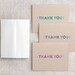 Typography Thank You Cards, Set of 6 - Blue, Purple, Teal - Recycled Eco Friendly
