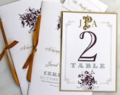 Vintage Gold - Ceremony Programs, Table Number, Menu, Place Cards - Purchase to Start the Ordering Process