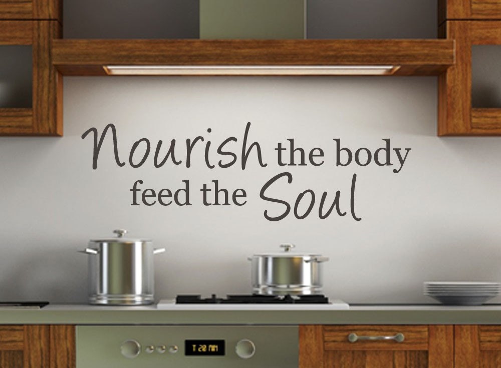 ON SALE: Nourish the Body Vinyl Wall Art Quote Decal