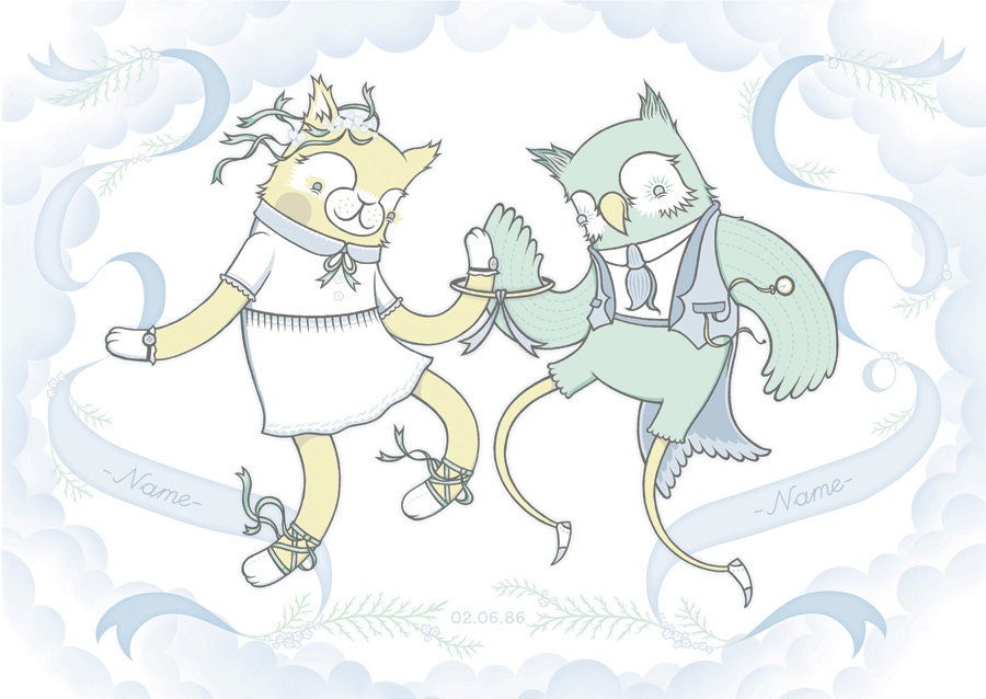 The Owl & The Pussycat - Commemorative Print