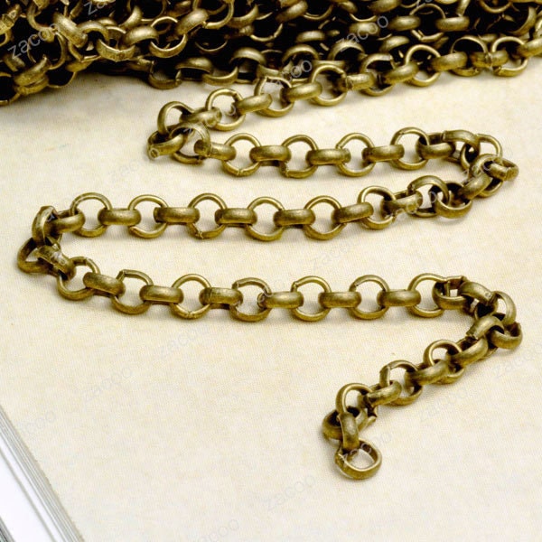 Reserved 10 metres Antique brass metal rollo chain 3mm (2.5xCH0114-4)
