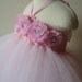 Flower girl dress, light pink tutu dress, roses, baby tutu dress, toddler tutu dress, newborn-24m,3t,4t,5t, birthday,wedding