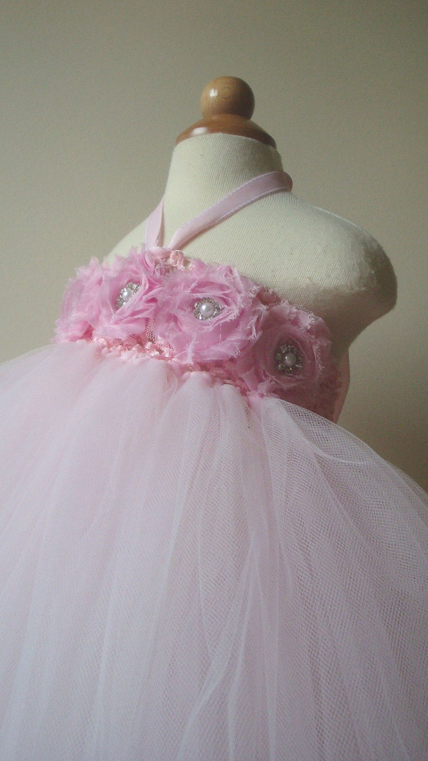 Flower girl dress, light pink tutu dress, roses, baby tutu dress, toddler tutu dress, newborn-24m,3t,4t,5t, birthday,wedding