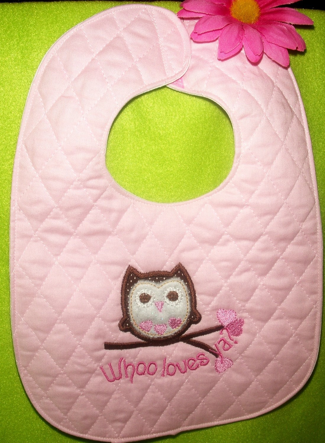 BIB, Handcrafted Embroidered Baby Bowtie Bib - Looks like a tuxedo shirt