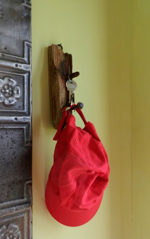 Driftwood Key / Hat Hook / Leash Hanger