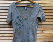 i spotted you Owl Tshirt, Vneck Tee, Owl Shirt, Burnout Tee