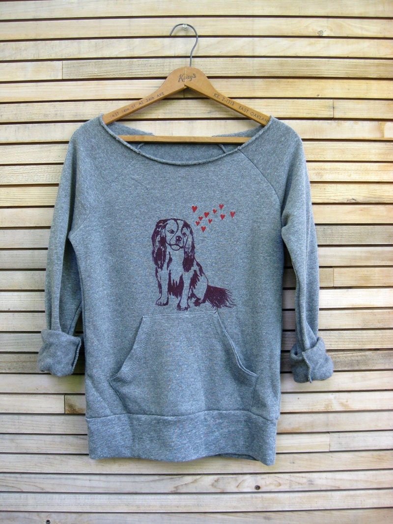 by my side Cavalier King Charles Sweatshirt in Grey, S,M,L,XL
