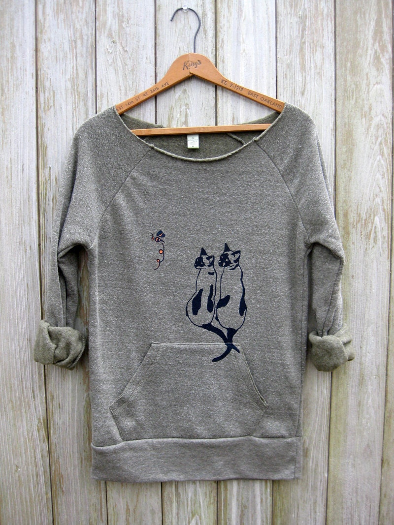 two peas in a pod Siamese Cat Sweatshirt, Cat Sweater, Cat Shirt, S,M,L,XL
