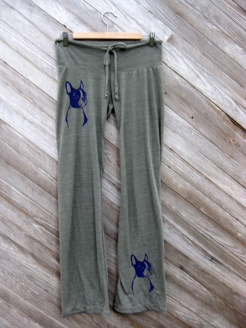 you handsome devil Boston Terrier Lounge Pants, Yoga Pants, Cute Pajamas, S,M,L,XL