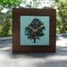 Under the Oak Tree Reclaimed Wood Clock in Aqua, Anniversary, Wedding Gift, Blue Clock