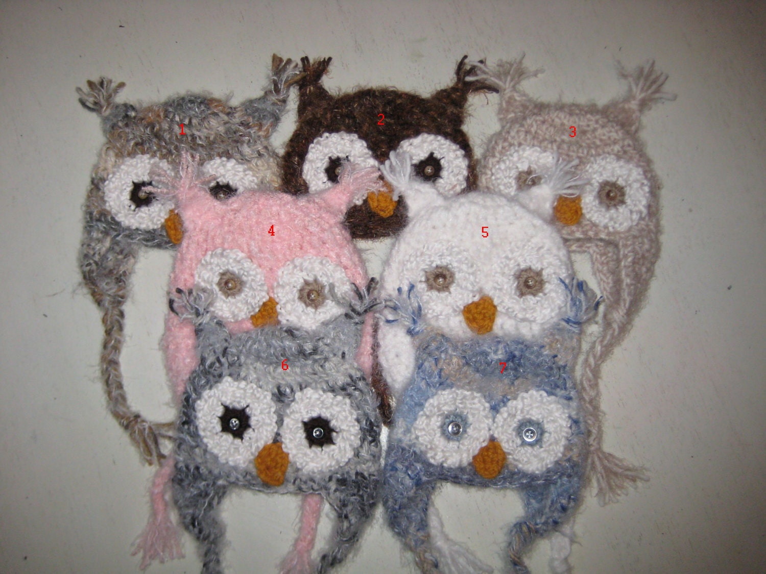 Baby Owl Crochet Hat and Diaper Cover--2 piece matching set--Fuzzy Newborn Photo Prop