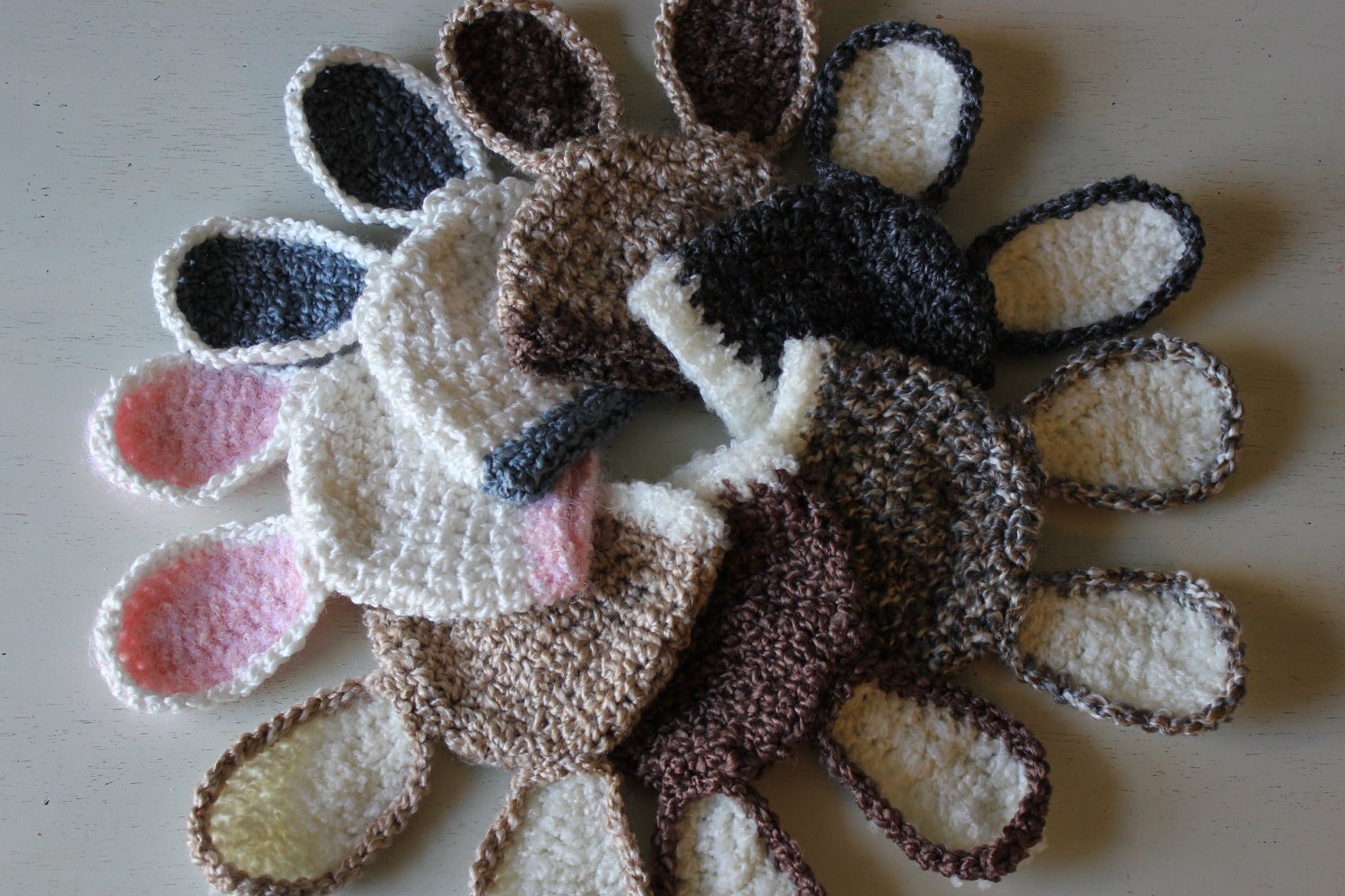 Baby Bunny Hat and Diaper Cover Crochet Set-Perfect for Newborn Photo Prop, Easter or Halloween costume