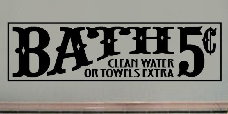 Bath 5 Cents BathRoom Vinyl Wall Decal Quote