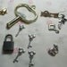 Lot of Vintage Salvaged Lock and Keys Found Objects for Assemblage