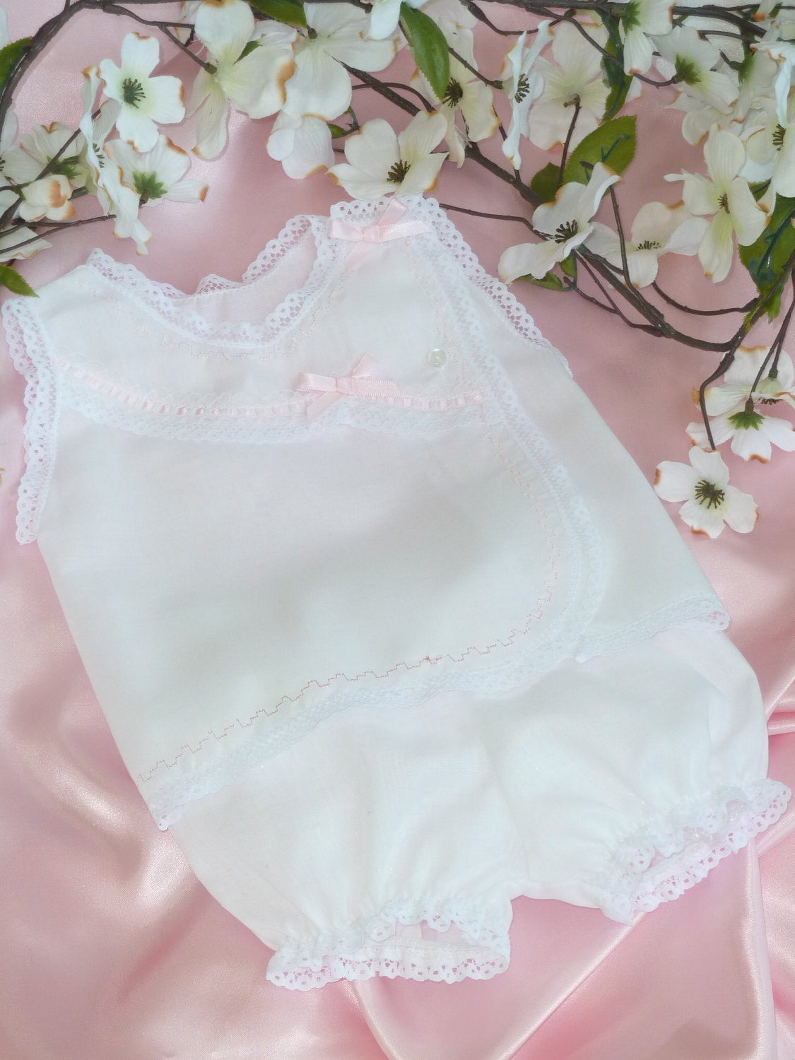Handmade Baby Girl Diaper Shirt Set