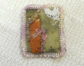 E131 OOAK Beaded Silk Pin or Brooch