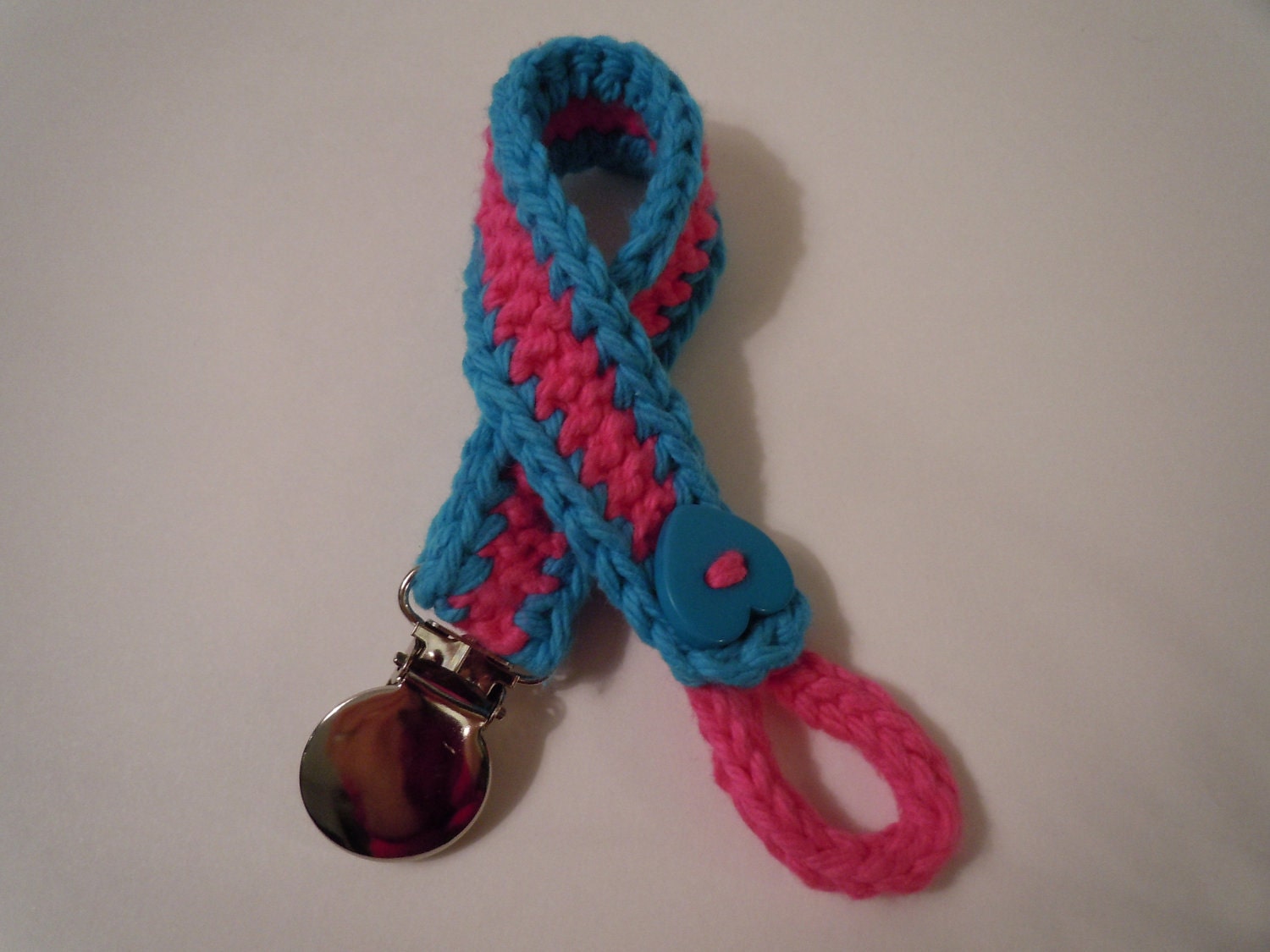 Knit and Crochet Pacifier Holder