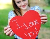 Large Chalkboard Heart Photo Booth Prop Sign- in RED- Ready to Ship