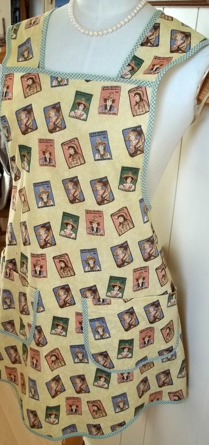 Womans Full  Vintage Style Cowgirl Apron