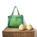 Messenger bag cross body bag tote shoulder bag handbag lime green cotton turquoise blue linen handmade